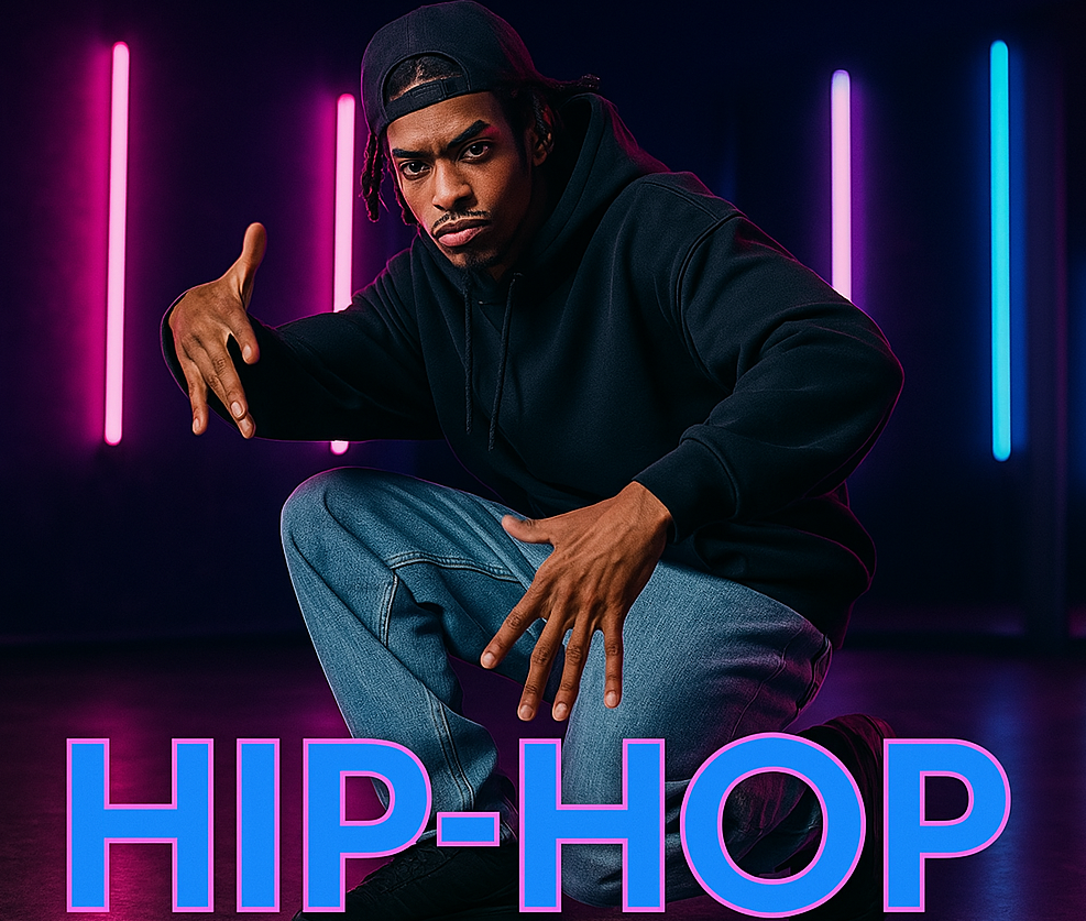 <span style="font-weight: bold;">HIP-HOP -</span>сегодня хип-хоп является самый модным и популярным трендом молодежной культуры. Этот стиль впитал в себя уличную философию афроамериканцев, элементы фанка, попа, брейка, джаза. &nbsp;