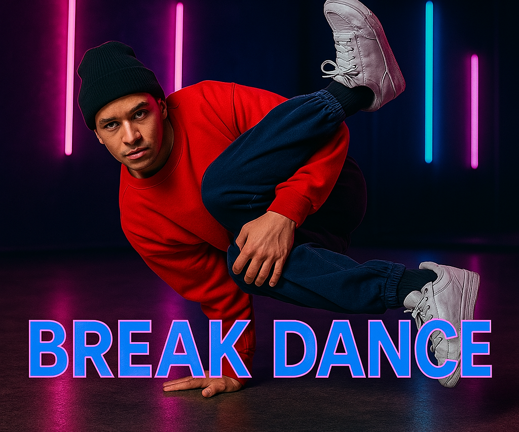<span style="font-weight: bold;">BREAK DANCE -</span>это зрелищный уличный стиль, в котором сочетаются акробатика, сила и ритм. Танцоры выполняют мощные трюки, вращения и фризы, развивая координацию, выносливость и уверенность. Идеален для тех, кто хочет выделяться и бросать вызов гравитации!